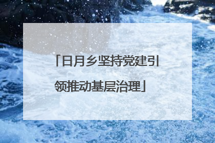 日月乡坚持党建引领推动基层治理