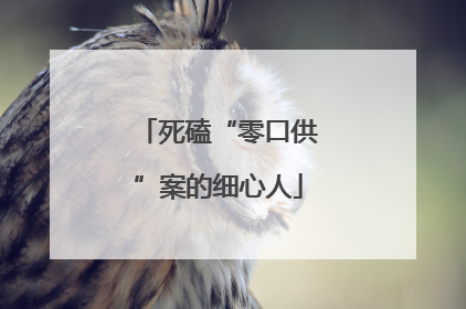 死磕“零口供”案的细心人
