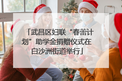 武昌区妇联“春蕾计划”助学金捐赠仪式在白沙洲街道举行