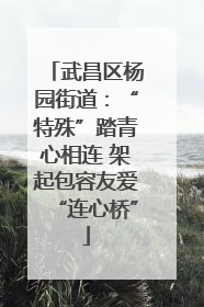 武昌区杨园街道：“特殊”踏青心相连 架起包容友爱“连心桥”