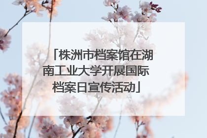 株洲市档案馆在湖南工业大学开展国际档案日宣传活动
