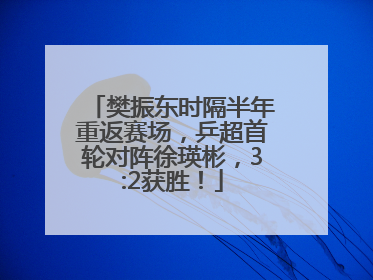 樊振东时隔半年重返赛场，乒超首轮对阵徐瑛彬，3:2获胜！