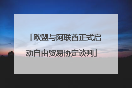 欧盟与阿联酋正式启动自由贸易协定谈判