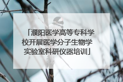 濮阳医学高等专科学校开展医学分子生物学实验室科研仪器培训
