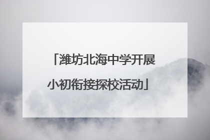 潍坊北海中学开展小初衔接探校活动