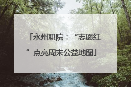 永州职院：“志愿红”点亮周末公益地图