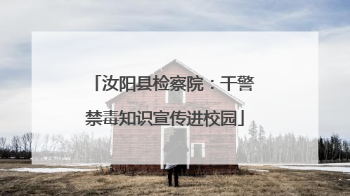 汝阳县检察院：干警禁毒知识宣传进校园