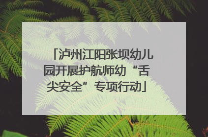 泸州江阳张坝幼儿园开展护航师幼“舌尖安全”专项行动