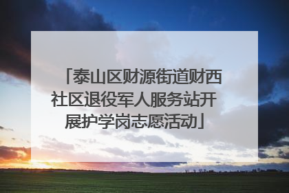 泰山区财源街道财西社区退役军人服务站开展护学岗志愿活动