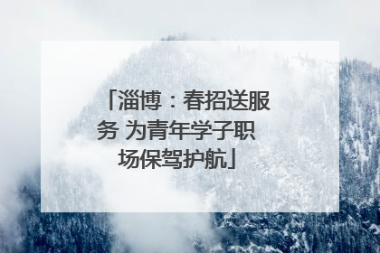 淄博：春招送服务 为青年学子职场保驾护航
