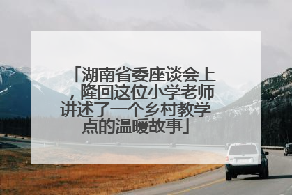 湖南省委座谈会上，隆回这位小学老师讲述了一个乡村教学点的温暖故事