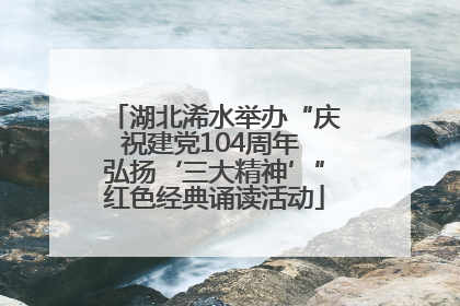 湖北浠水举办“庆祝建党104周年 弘扬‘三大精神’”红色经典诵读活动