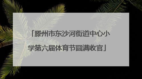 滕州市东沙河街道中心小学第六届体育节圆满收官