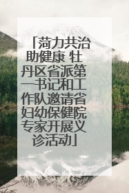 菏力共治助健康 牡丹区省派第一书记和工作队邀请省妇幼保健院专家开展义诊活动