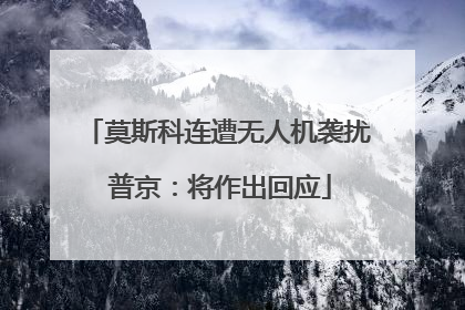 莫斯科连遭无人机袭扰 普京：将作出回应