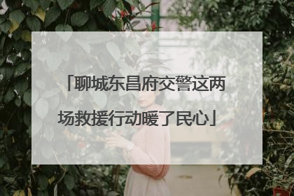聊城东昌府交警这两场救援行动暖了民心
