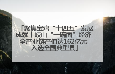 聚焦宝鸡“十四五”发展成就丨岐山“一碗面”经济全产业链产值达162亿元 入选全国典型县