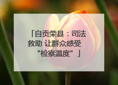 自贡荣县：司法救助 让群众感受“检察温度”