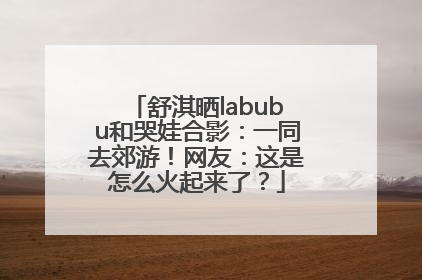 舒淇晒labubu和哭娃合影：一同去郊游！网友：这是怎么火起来了？