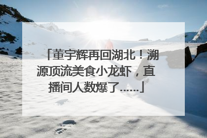 董宇辉再回湖北！溯源顶流美食小龙虾，直播间人数爆了……