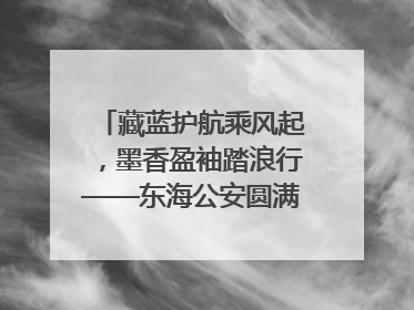 藏蓝护航乘风起，墨香盈袖踏浪行——东海公安圆满“交卷”