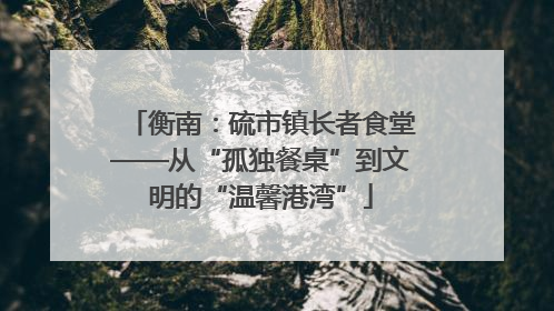 衡南：硫市镇长者食堂——从“孤独餐桌”到文明的“温馨港湾”