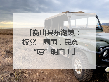 衡山县东湖镇：板凳一圈围，民意“唠”明白！