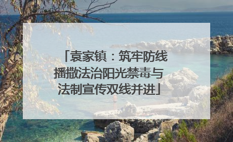 袁家镇：筑牢防线播撒法治阳光禁毒与法制宣传双线并进
