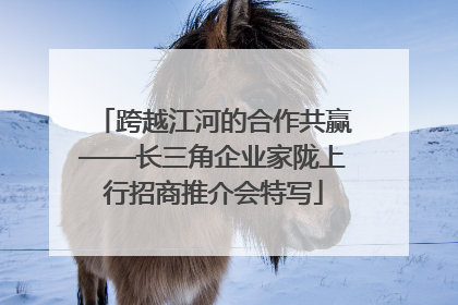 跨越江河的合作共赢——长三角企业家陇上行招商推介会特写