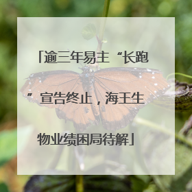 逾三年易主“长跑”宣告终止，海王生物业绩困局待解