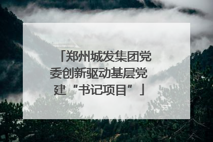 郑州城发集团党委创新驱动基层党建“书记项目”