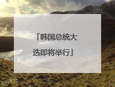 韩国总统大选即将举行