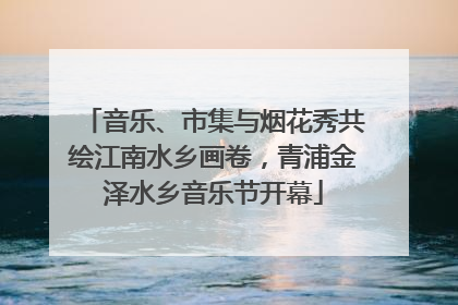 音乐、市集与烟花秀共绘江南水乡画卷，青浦金泽水乡音乐节开幕