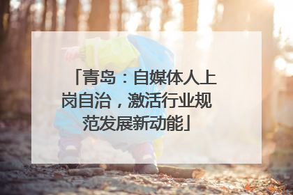 青岛：自媒体人上岗自治，激活行业规范发展新动能