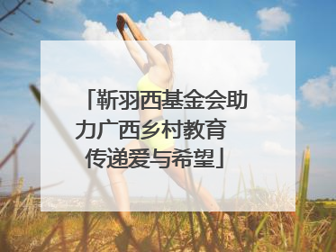 靳羽西基金会助力广西乡村教育 传递爱与希望