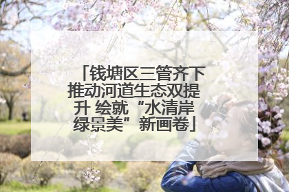 钱塘区三管齐下推动河道生态双提升 绘就“水清岸绿景美”新画卷