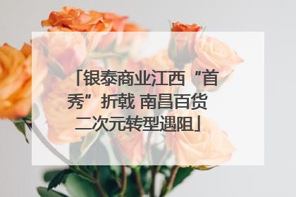 银泰商业江西“首秀”折戟 南昌百货二次元转型遇阻