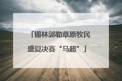 锡林郭勒草原牧民盛夏决赛“马超”
