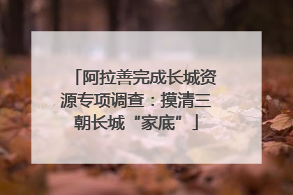 阿拉善完成长城资源专项调查：摸清三朝长城“家底”