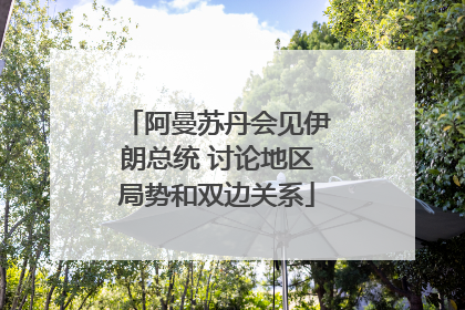 阿曼苏丹会见伊朗总统 讨论地区局势和双边关系