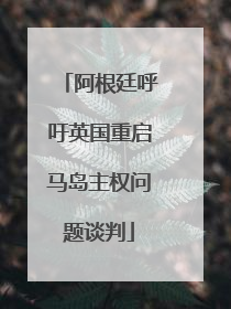 阿根廷呼吁英国重启马岛主权问题谈判