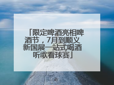 限定啤酒亮相啤酒节，7月到顺义新国展一站式喝酒听歌看球赛
