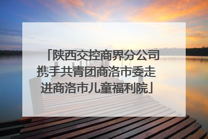 陕西交控商界分公司携手共青团商洛市委走进商洛市儿童福利院
