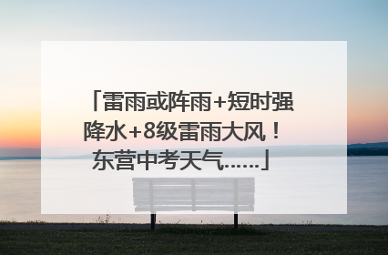 雷雨或阵雨+短时强降水+8级雷雨大风！东营中考天气……