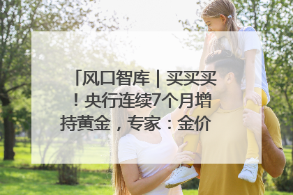 风口智库｜买买买！央行连续7个月增持黄金，专家：金价或仍易涨难跌