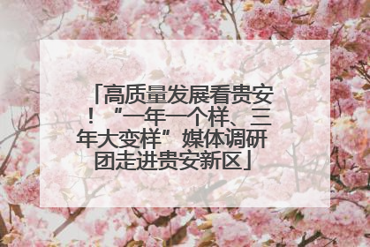 高质量发展看贵安！“一年一个样、三年大变样”媒体调研团走进贵安新区