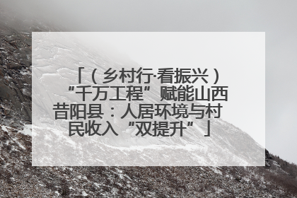 （乡村行·看振兴）“千万工程”赋能山西昔阳县：人居环境与村民收入“双提升”