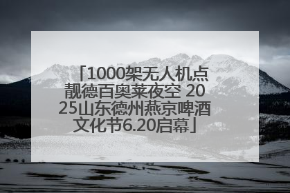 1000架无人机点靓德百奥莱夜空 2025山东德州燕京啤酒文化节6.20启幕