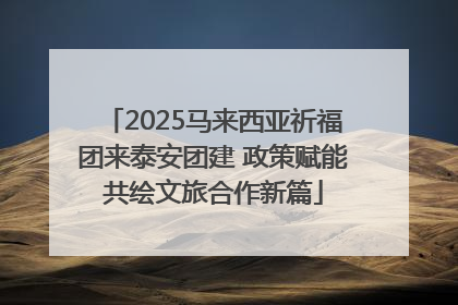 2025马来西亚祈福团来泰安团建 政策赋能共绘文旅合作新篇