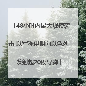 48小时内最大规模袭击 以军称伊朗向以色列发射超20枚导弹